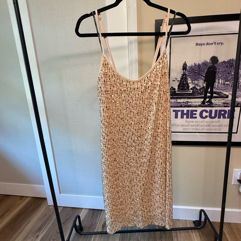 Forever 21 + Beige Sequin Dress